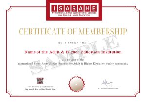 Sample Membership Certificate